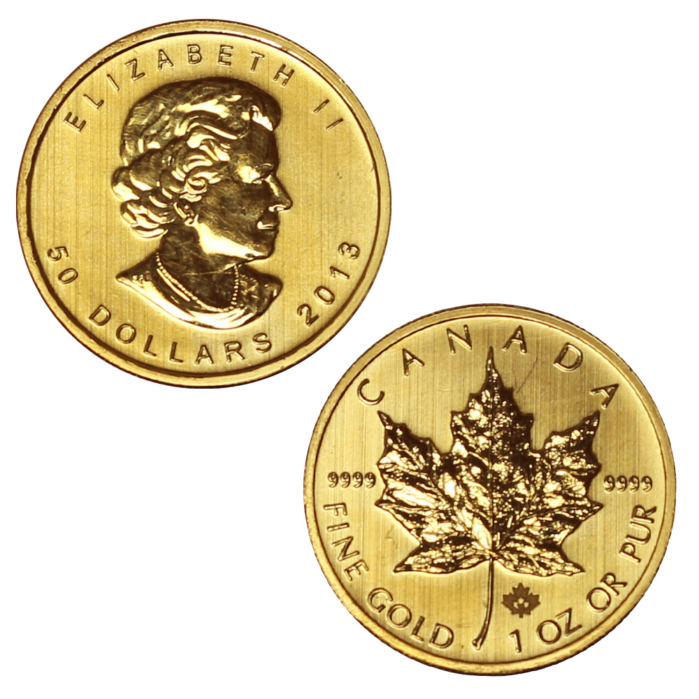 Gold Coin Circulated Maple Leaf 1 Oz